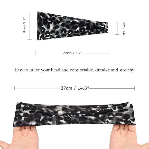 Yoga Running Headbands for Women 16 Pack Non-Slip Elastic Sports Hair Bands